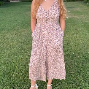 American Eagle floral jumpsuit